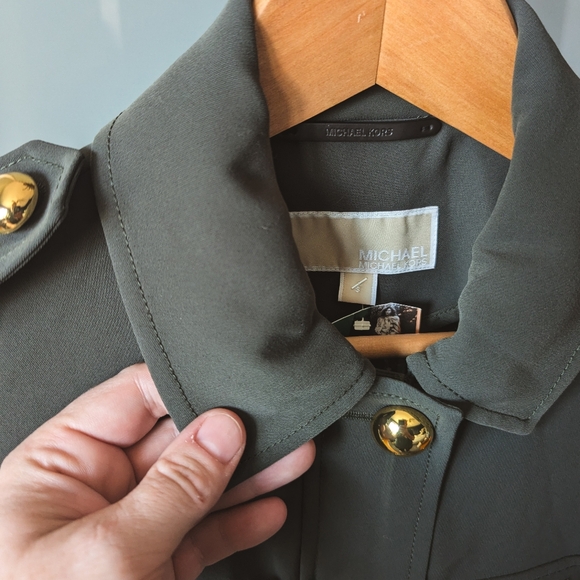 Michael Kors Army Green Tie Vest - Size Small - Picture 9 of 10